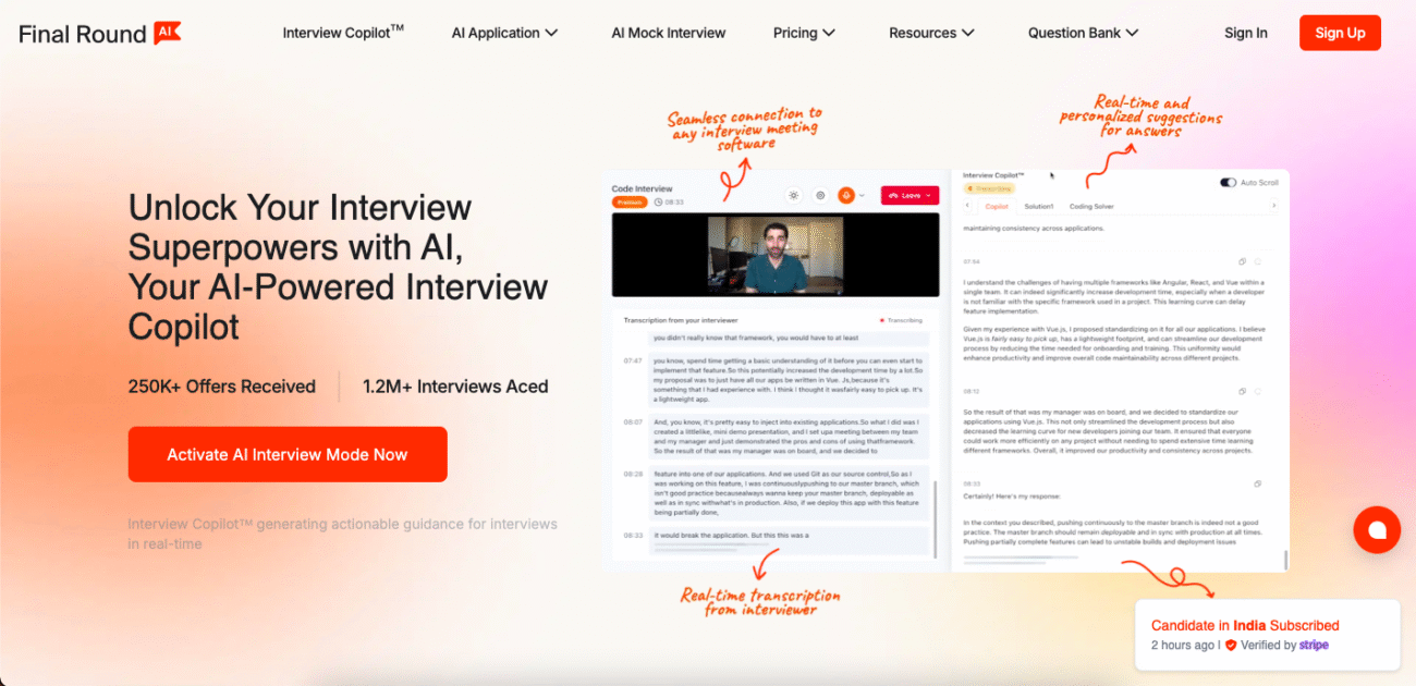 FinalRound - Outils IA pour la recherche d'emploi