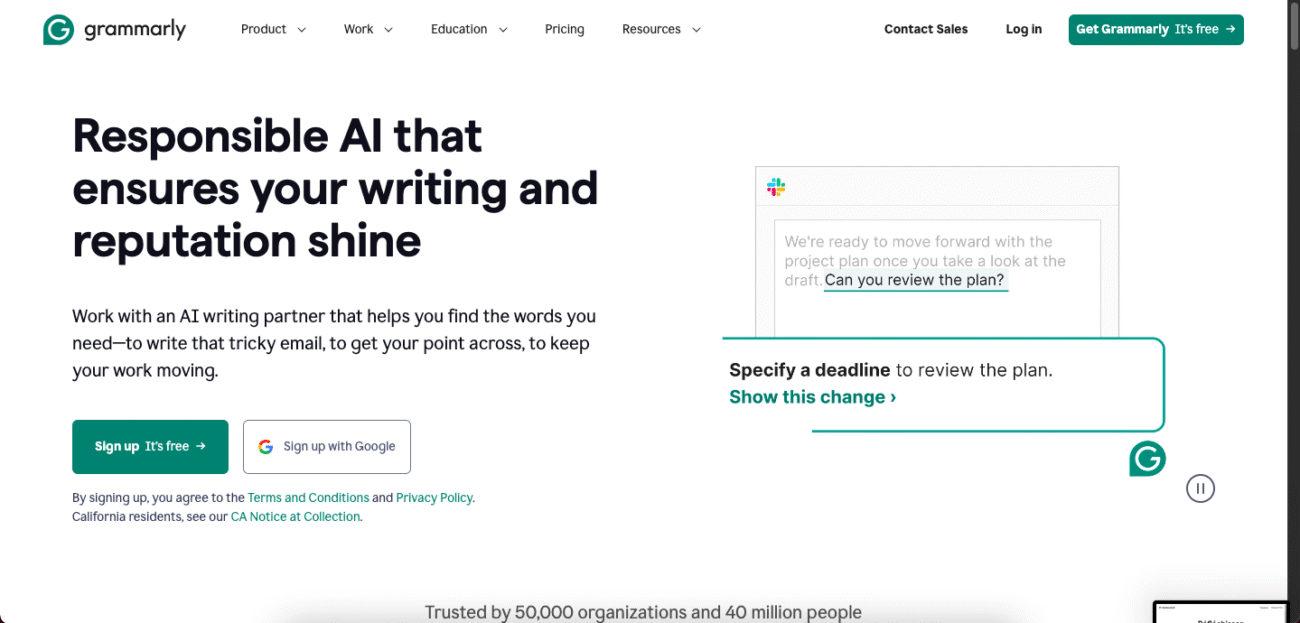 Grammarly - Outils IA pour les Étudiants