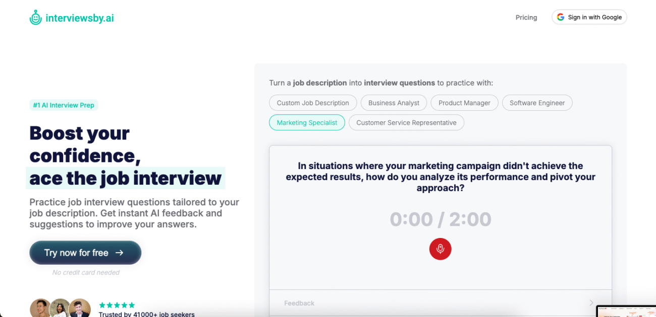 Interviewsby.ai - Outils IA pour la recherche d'emploi