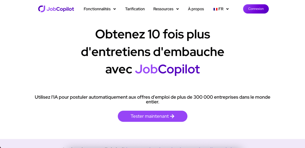 JobCopilot - Outils IA pour la recherche d'emploi