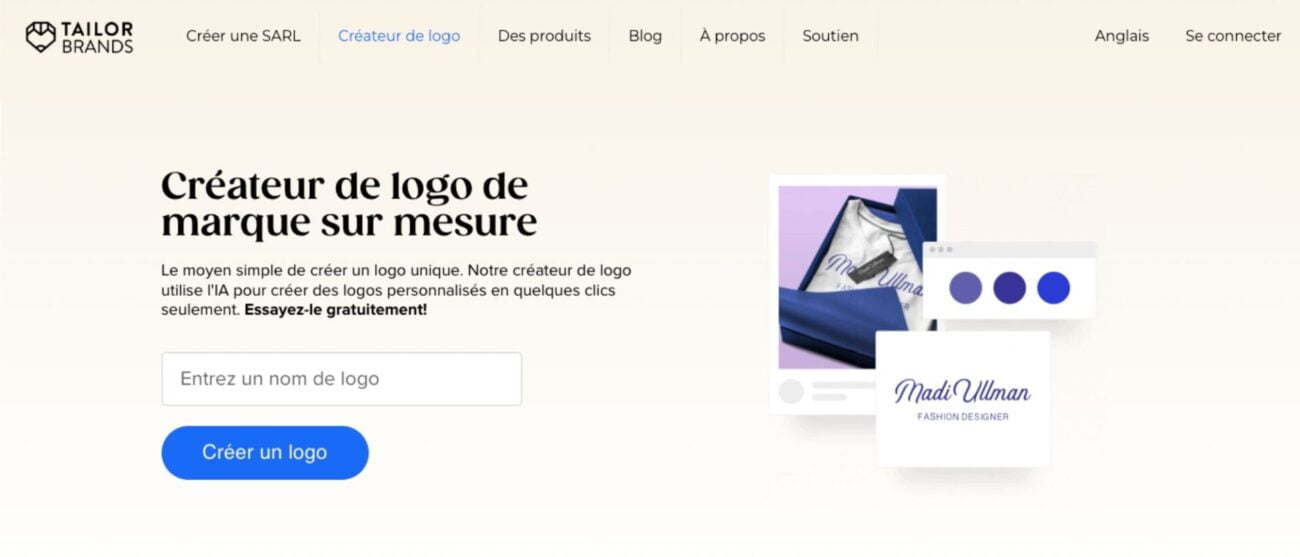 Outils IA pour créer des logos - Tailor brands