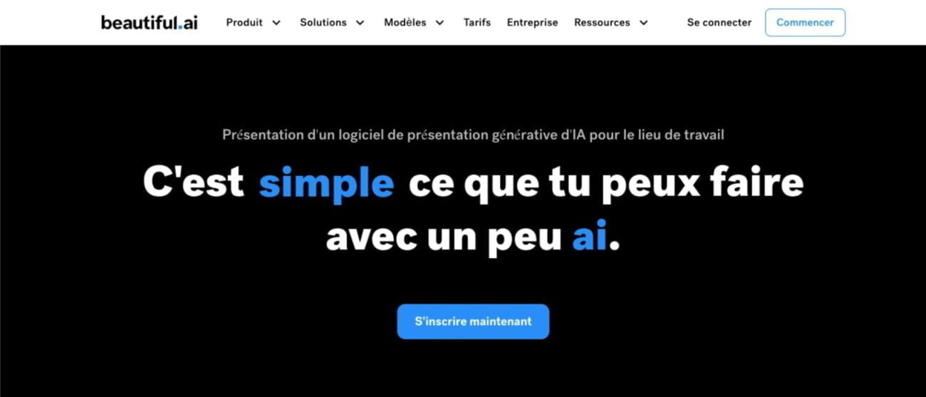 Outils IA pour créer des présentations - Beautiful AI