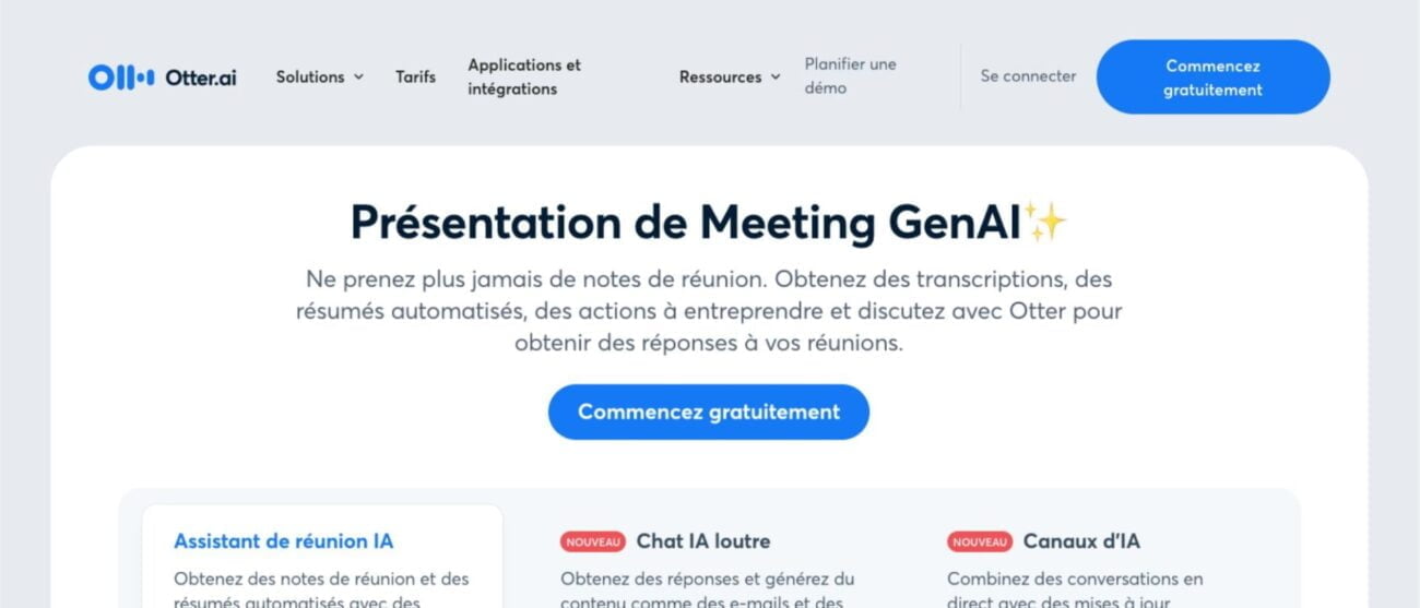 Outils IA pour les étudiants - Otter Ai