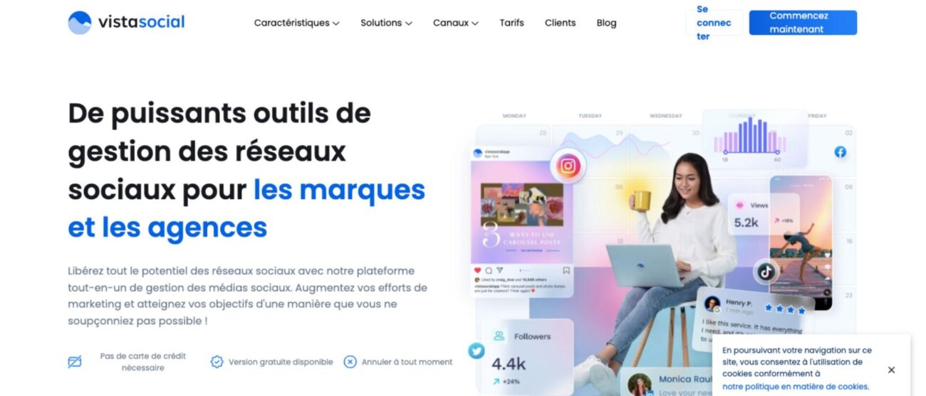 Outils IA pour les réseaux sociaux - Vista Social