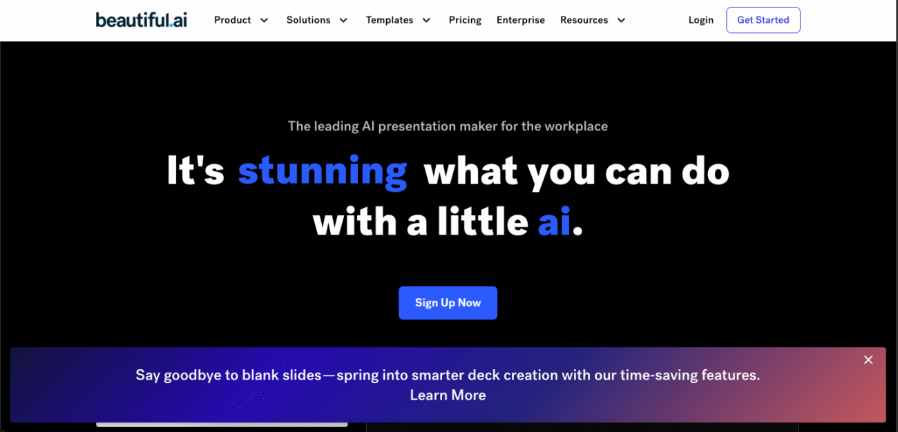 Beautiful.ai - Outils IA pour Créer des Présentations