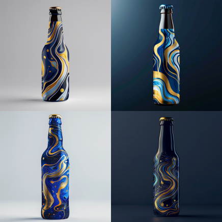 Design de Packaging Midjourney - Bouteille de bière