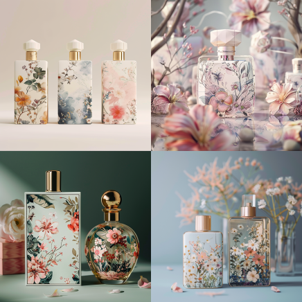 Design de Packaging Midjourney - Bouteilles de parfum