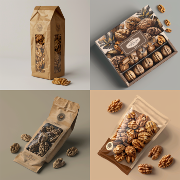 Design de Packaging Midjourney - Noix