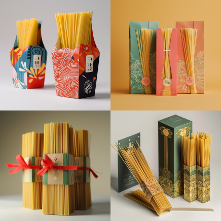 Design de Packaging Midjourney - Spaghetti