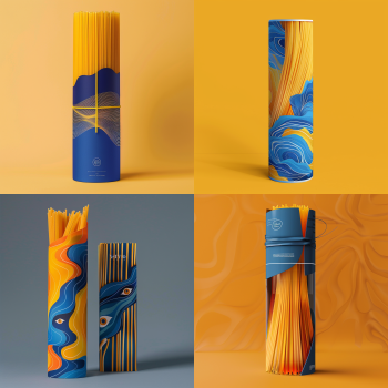 Design de Packaging Midjourney - Tube de Spaghettis