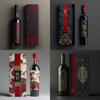 Design de Packaging Midjourney - Vin Rouge