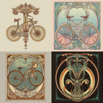 Design de T-shirt Midjourney - Art Nouveau