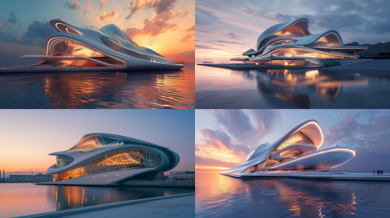 Image d'Architecture Midjourney - Zaha Hadid