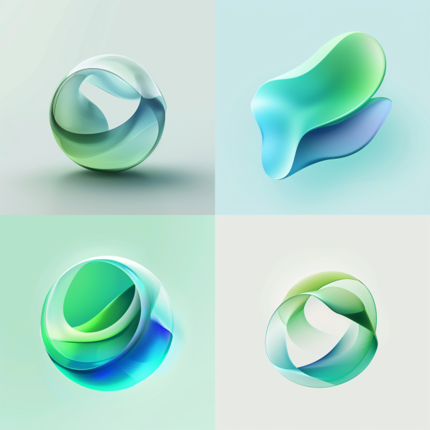 Logo Midjourney - Glassmorphisme vert