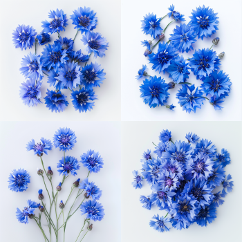 Midjourney pour l'Art Floral - Bouqet de bleuets