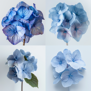 Midjourney pour l'Art Floral - Hortencia Bleue