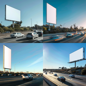 Mock-up Midjourney - Panneau publicitaire Autoroute