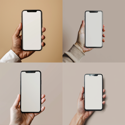 Mock-up Midjourney - Smartphone avec main