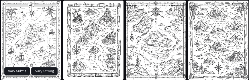 Prompt Midjourney pour Créer un Livre de Coloriage sur les Pirates