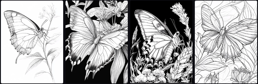Prompt Midjourney pour Créer un Livre de Coloriage sur les Insectes