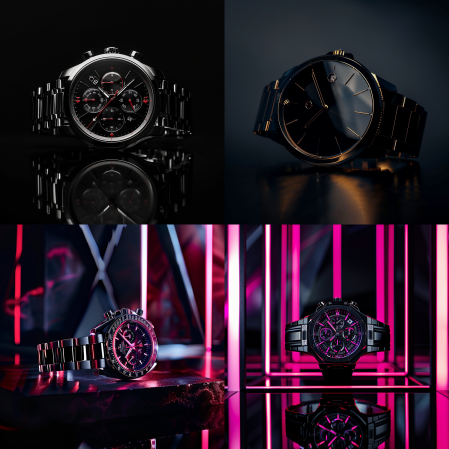 Photo produit Midjourney - Montre - Lumière divisée