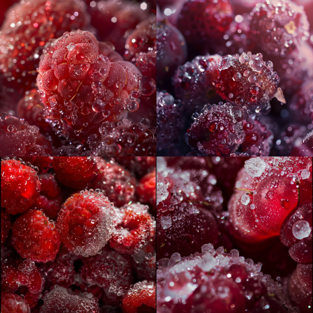 Photographie Culinaire Midjourney - Framboises Sucrées