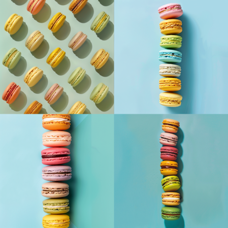 Photographie Culinaire Midjourney - Macarons