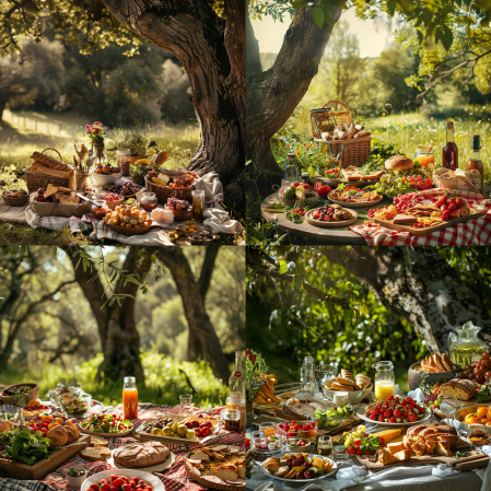 Photographie Culinaire Midjourney - Picnic