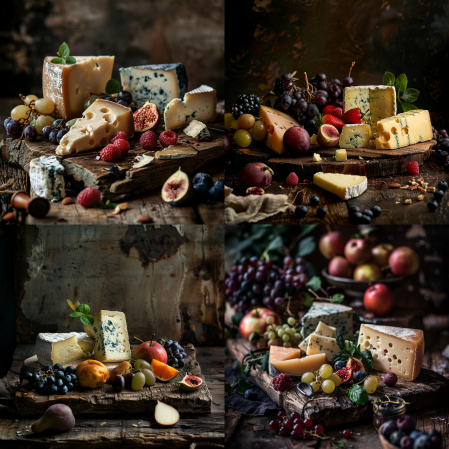 Photographie Culinaire Midjourney - Table Fromages