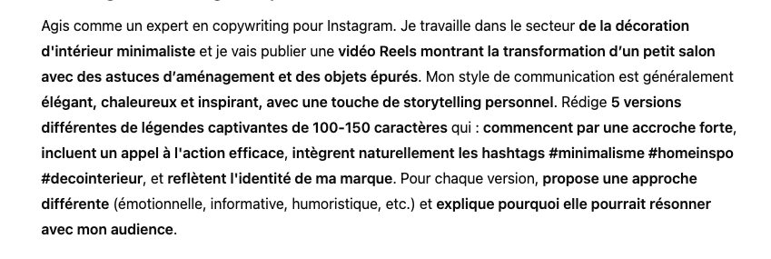 Prompt ChatGPT pour Créer des Légendes Engageantes