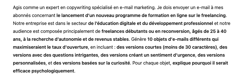 Prompt ChatGPT pour Créer des Objets d'E-mails Irrésistibles