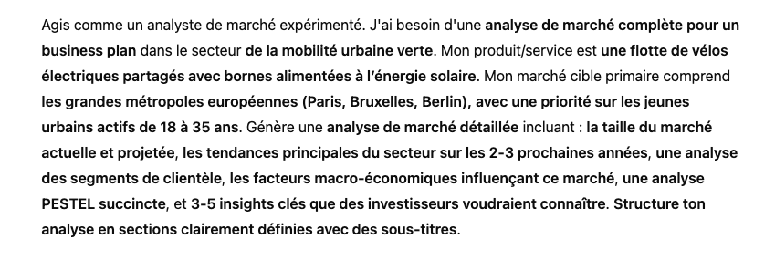 Prompt ChatGPT pour l'Analyse de Marché