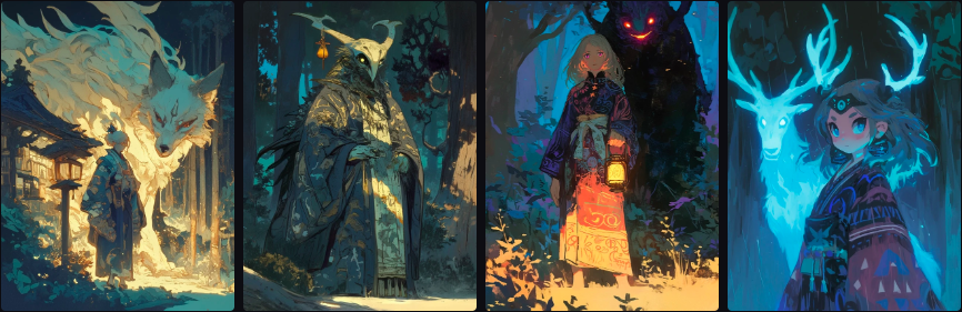 Prompts Midjourney pour Créer des Images Anime & Manga Yokai Traditionnel