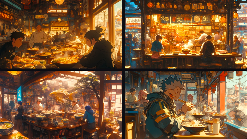 Prompts Midjourney pour Créer des Images Anime & Manga de Restaurant Japonais