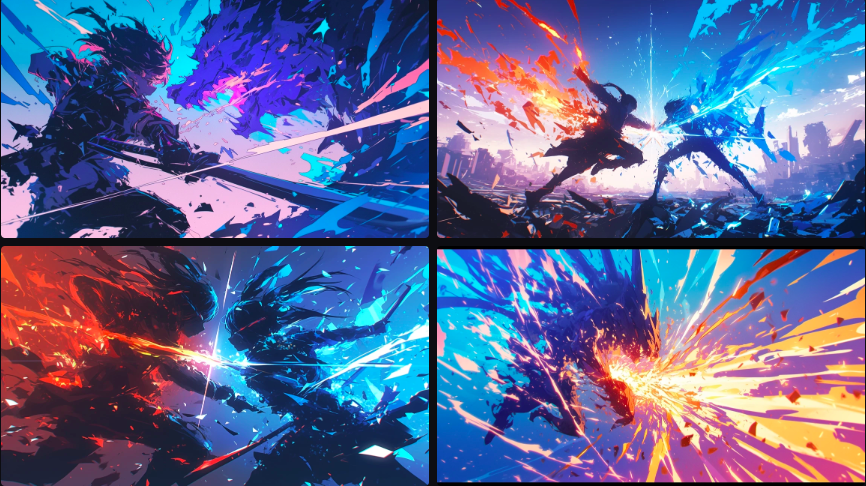 Prompt Midjourney pour Créer des Images Anime & Manga de Scène d’Action