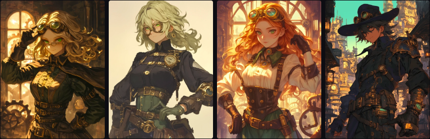 Prompt Midjourney pour Créer des Personnages Steampunk