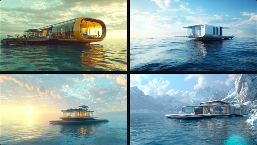 Prompt Midjourney pour l'Architecture Flottante