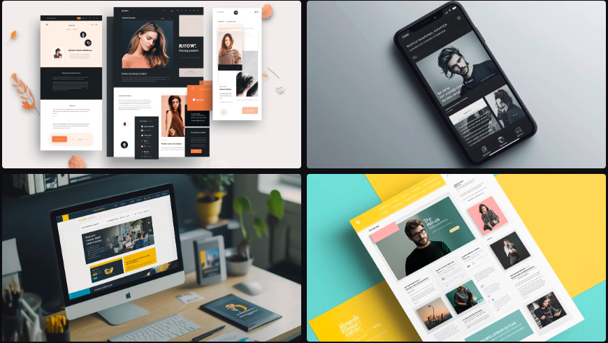 Prompt Midjourney pour l'UI et le Web Design d'un Blog Magazine