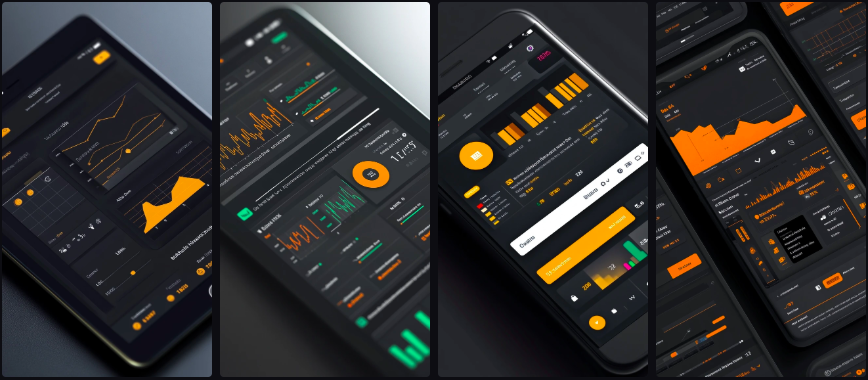 Prompt Midjourney pour l'UI et le Web Design d'une Application de Finances Personnelles