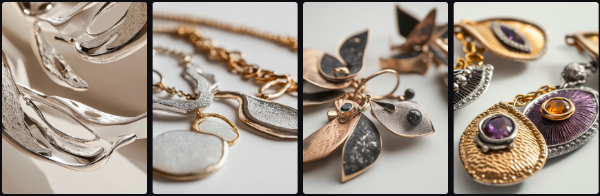 Prompt Midjourney pour le Design de Mode Accessoires Bijoux