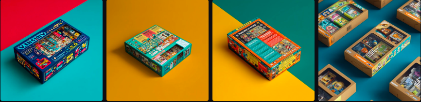 Prompt Midjourney pour le Design de Packaging de Jeux et Jouets