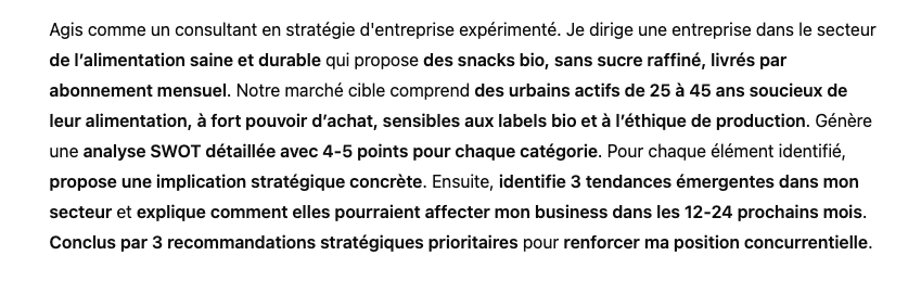 Prompts Chat GPT pour l'Analyse de Marché