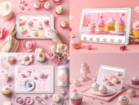 UI Web Design Midjourney - Cupcake