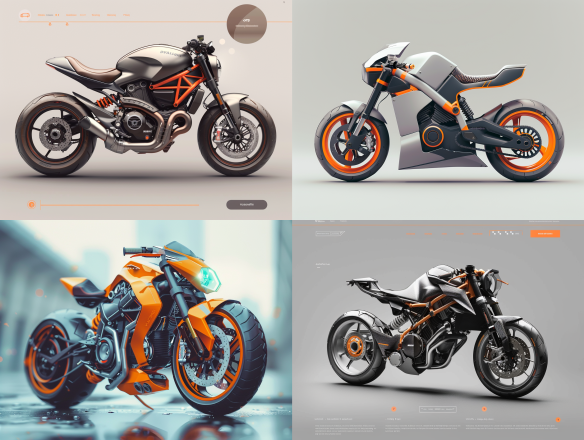 UI Web Design Midjourney - Moto