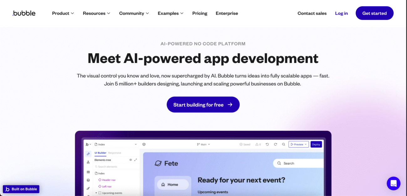 Bubble - outils IA pour les développeurs