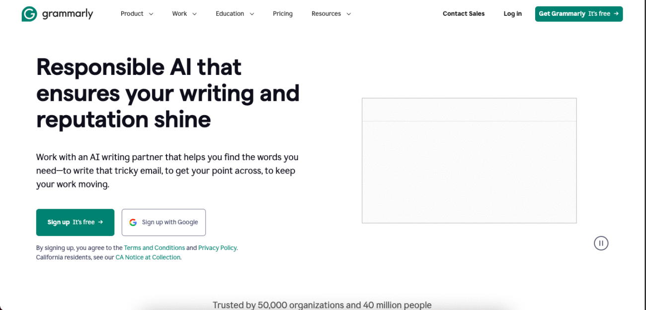 Grammarly - outils IA pour les start-up