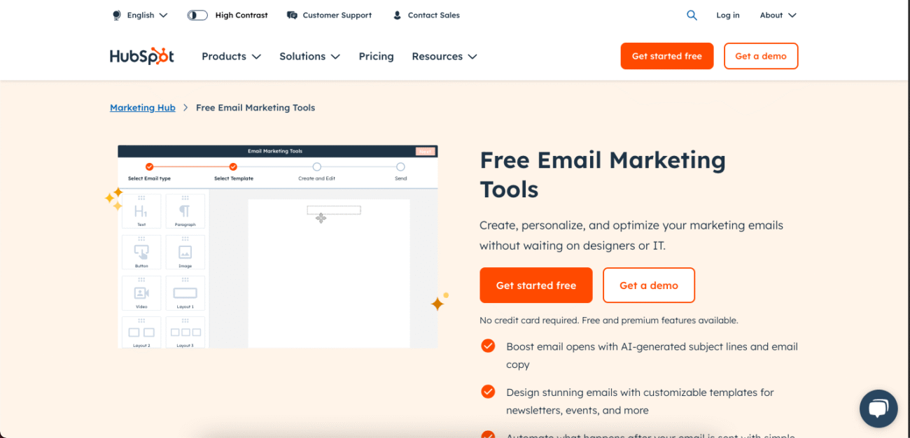 Hubspot - Outils IA pour l'E-mailing