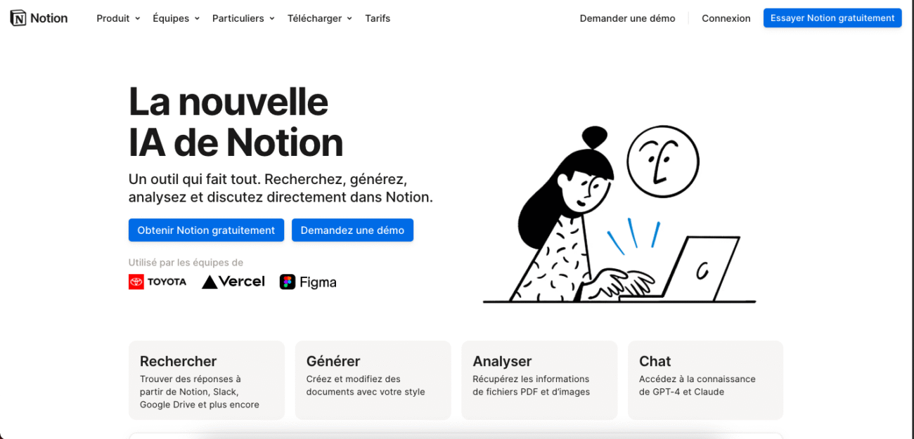 Notion AI - outils IA pour les start-up