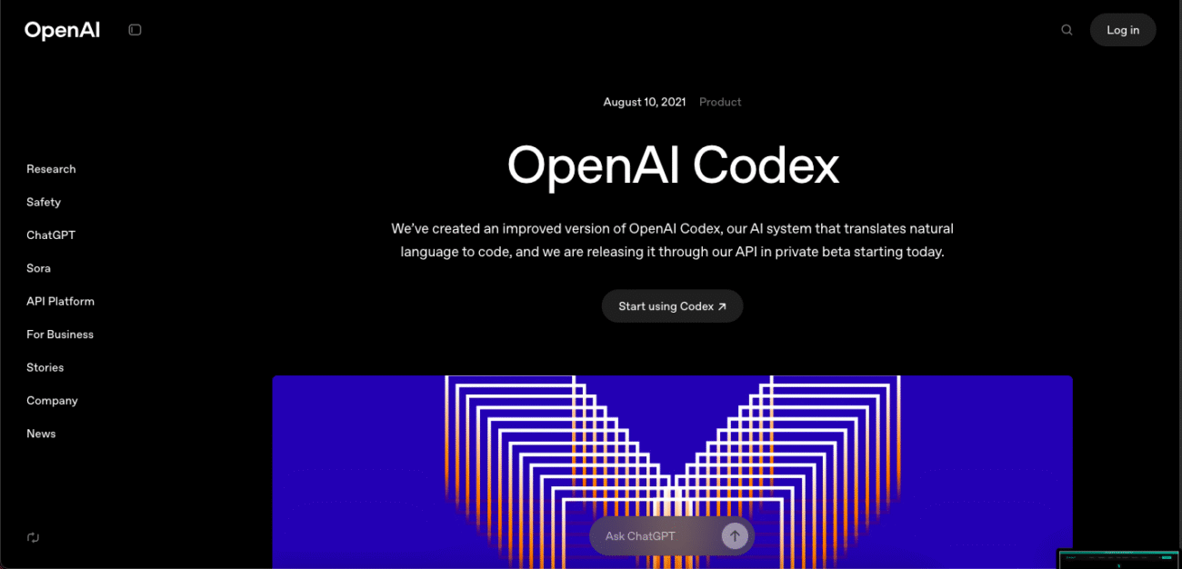 OpenAI codex - outils IA pour les développeurs