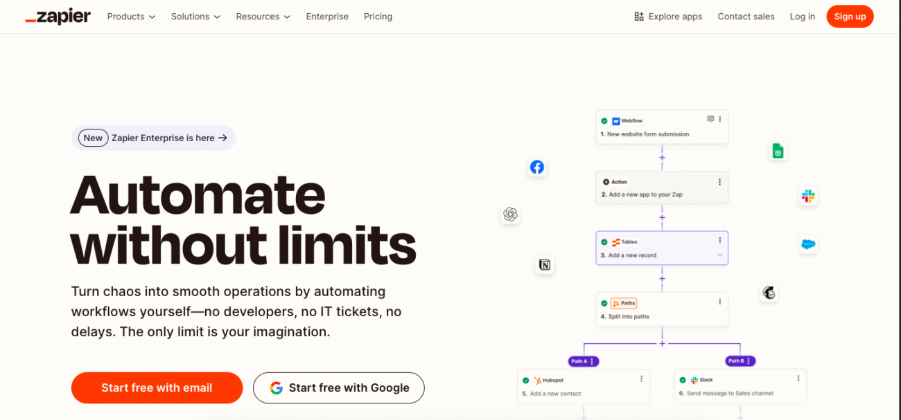 Zapier - outils IA pour les start-up